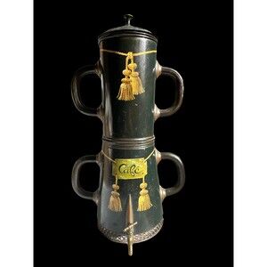 French vintage coffee maker, industrial perculator, XL 20.5" retro kitchen decor